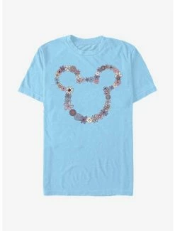 Cheap 🥰 Disney Mickey Mouse Mickey Flowers T-Shirt ⌛