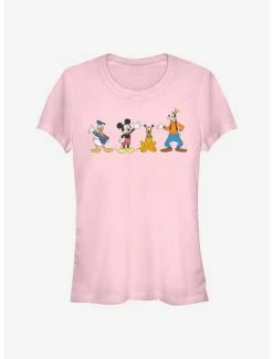 Flash Sale 😀 Disney Mickey Mouse And Friends Waving 👧 Girls T-Shirt 🌟