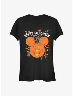 Deals 🎉 Disney Mickey Mouse Mickey Mouse Jack-O'-Lantern 👧 Girls T-Shirt 🎉