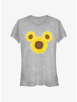 Budget ⌛ Disney Mickey Mouse Mickey Sunflower 👧 Girls T-Shirt 🤩