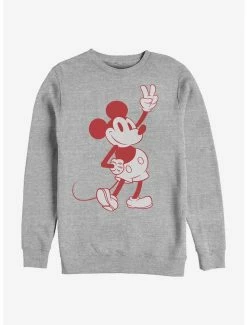 Coupon 🥰 Disney Mickey Mouse Simple Mickey Outline Crew Sweatshirt ❤️