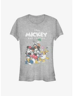 New 🛒 Disney Mickey Mouse Mickey Freinds Group 👧 Girls T-Shirt ⭐
