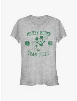 New 🛒 Disney Mickey Mouse Team Lucky 👧 Girls T-Shirt 💯