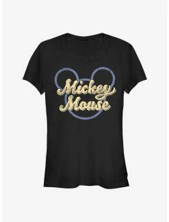 Cheapest 💯 Disney Mickey Mouse Mickey Script 👧 Girls T-Shirt 👏