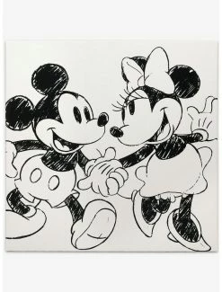 Budget β€οΈ Disney Mickey And Minnie 24" x 24" Canvas Wall Décor π