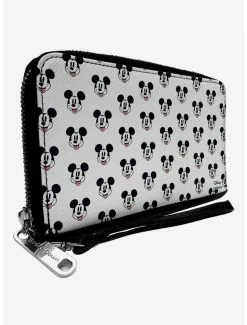 Outlet 👏 Disney Mickey Mouse Smiling Zip Around Wallet 🤩