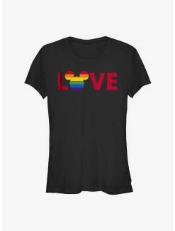 Best Pirce ❤️ Disney Mickey Mouse Love Rainbow Pride T-Shirt 😉