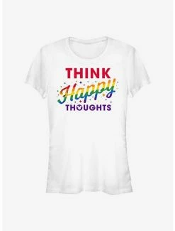 Outlet ✨ Disney Mickey Mouse Rainbow Think Happy Thoughts T-Shirt 😀