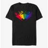 Deals 🤩 Disney Mickey Mouse Logo Prism Rainbow Ears T-Shirt ⌛