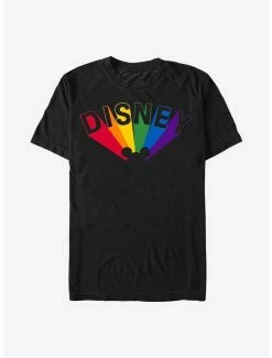 Deals 🤩 Disney Mickey Mouse Logo Prism Rainbow Ears T-Shirt ⌛
