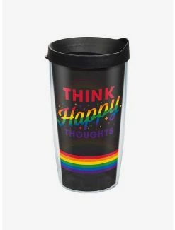Best deal ⭐ Disney Think Happy Thoughts Rainbow 16oz Classic Tumbler With Lid 😍