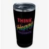 Best Sale 🤩 Disney Think Happy Thoughts Rainbow 20oz Stainless Steel Tumbler With Lid ❤️