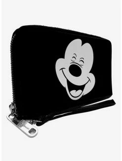 Cheapest 😀 Disney Mickey Mouse Smiling Zip Around Wallet ❤️