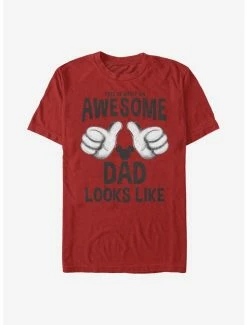 Flash Sale 💯 Disney Mickey Mouse Awesome Dad T-Shirt ✔️