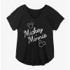 Brand new ⭐ Disney Mickey Mouse And Minnie Mouse Signed Together 👧 Girls Plus Size T-Shirt ❤️