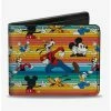 Top 10 😀 Disney Mickey Mouse And Friends Stripe Bifold Wallet 😀