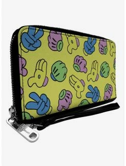 Best deal 👍 Disney Mickey Mouse Gestures Toss Print Zip Around Wallet 🎁