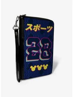 Promo 🎉 Disney Mickey Mouse Sports Kanji Zip Around Wallet 😍