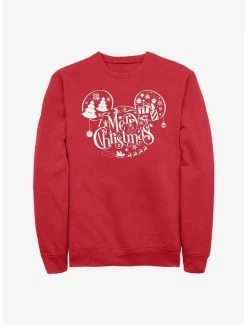 Discount ⭐ Disney Mickey Mouse Holiday Ears Crew Sweatshirt ✨