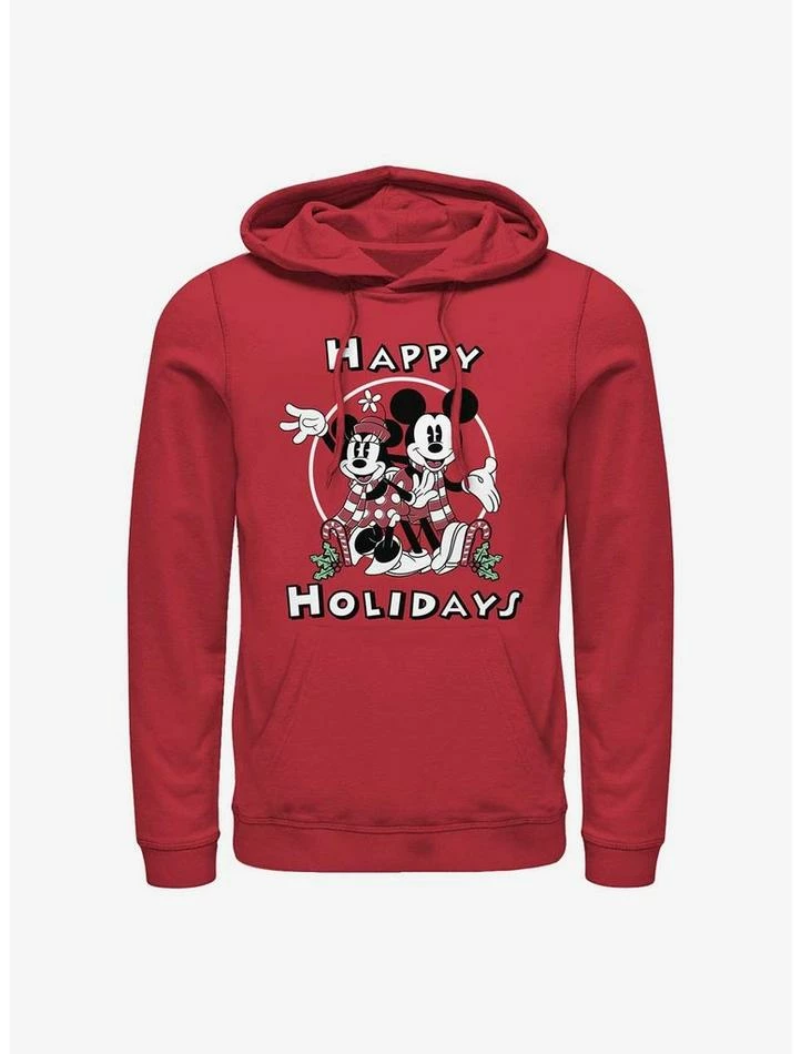 Brand new ๐ Disney Mickey Mouse Mickey & Minnie Holiday Hoodie ๐ฏ