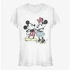 Cheapest ⭐ Disney Mickey Mouse Mickey Minnie Retro 👧 Girls T-Shirt ✔️