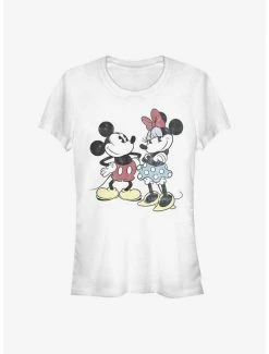 Cheapest ⭐ Disney Mickey Mouse Mickey Minnie Retro 👧 Girls T-Shirt ✔️