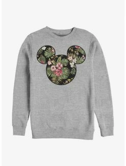 Deals ⌛ Disney Mickey Mouse Floral Mickey Crew Sweatshirt 🤩