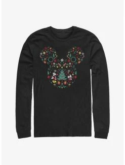 Best deal 🔔 Disney Mickey Mouse Holiday Icon Ear Fill Long-Sleeve T-Shirt 👍