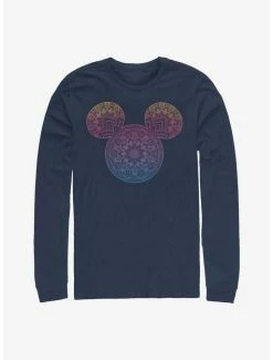 Best Pirce ⌛ Disney Mickey Mouse Mickey Mandala Fill Long-Sleeve T-Shirt ✔️