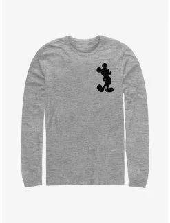 Cheapest 🎉 Disney Mickey Mouse Mickey Silhouette Long-Sleeve T-Shirt 🎁