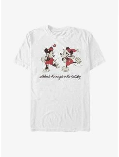 Outlet 🛒 Disney Mickey Mouse Vintage Holiday Skaters T-Shirt 🛒