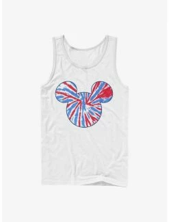 Cheapest 🎉 Disney Mickey Mouse Tie Dye Red White Blue Tank 🥰