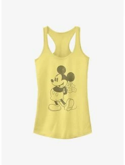 Budget 🔔 Disney Mickey Mouse Mickey Black And White 👧 Girls Tank 🔥