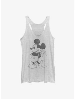 Outlet 🧨 Disney Mickey Mouse Mickey Black And White 👧 Girls Tank 🥰