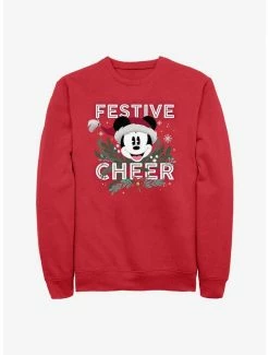 Cheapest 🔥 Disney Mickey Mouse Festive Cheer Crew Sweatshirt 🥰