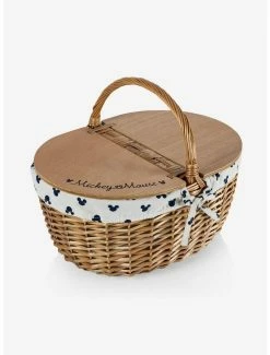 Hot Sale 🎁 Disney Mickey Mouse Classic Mickey Silhouette Country Picnic Basket 😍