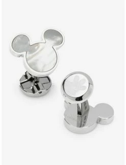 Cheapest 🎉 Disney Mickey Mouse 👩 Mother Of Pearl Cufflinks ✔️