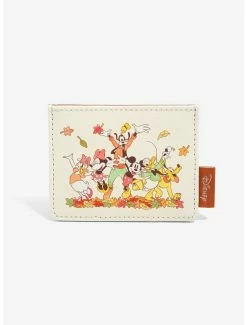 Outlet 😍 Loungefly Disney Mickey Mouse & Friends Leaves Cardholder 🔥