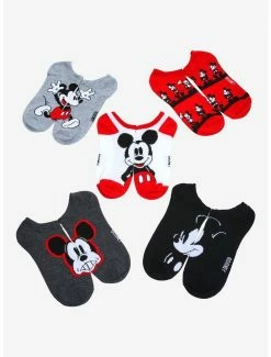 Promo 🌟 Disney Mickey Mouse Moods No-Show 🧦 Socks 5 Pair ⌛