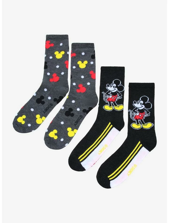 Top 10 π€© Disney Mickey Mouse Retro Multicolor Crew 𧦠Socks 2 Pair π - Image 3