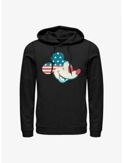 Budget ✨ Disney Mickey Mouse Americana Flag Fill Hoodie ❤️