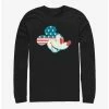 Promo 💯 Disney Mickey Mouse Americana Flag Fill Long-Sleeve T-Shirt 🤩