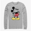 Best Pirce 😍 Disney Mickey Mouse Classic Vintage Mickey Long-Sleeve T-Shirt 🥰