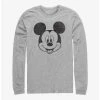 Cheap 😉 Disney Mickey Mouse Face Long-Sleeve T-Shirt ✨
