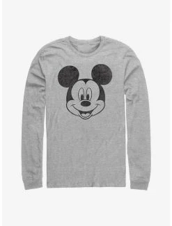 Cheap 😉 Disney Mickey Mouse Face Long-Sleeve T-Shirt ✨