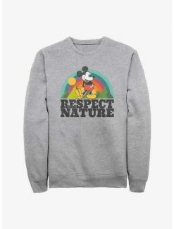 Best Sale 😍 Disney Mickey Mouse Respect Nature Sweatshirt 🧨