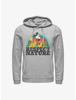 Discount 😉 Disney Mickey Mouse Respect Nature Hoodie 🔔