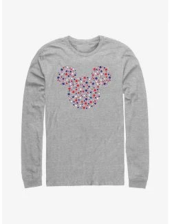 New 😉 Disney Mickey Mouse Stars And Ears Long-Sleeve T-Shirt 🎉