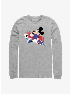 Buy 🌟 Disney Mickey Mouse Usa Kick Long-Sleeve T-Shirt 🛒