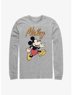 Best Sale ❤️ Disney Mickey Mouse Vintage Mickey Long-Sleeve T-Shirt 🔥